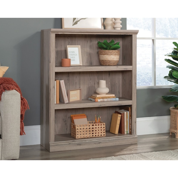 3 Shelf Bookcase Lo , Two adjustable shelves allow versatile storage and display options